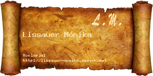 Lissauer Mónika névjegykártya